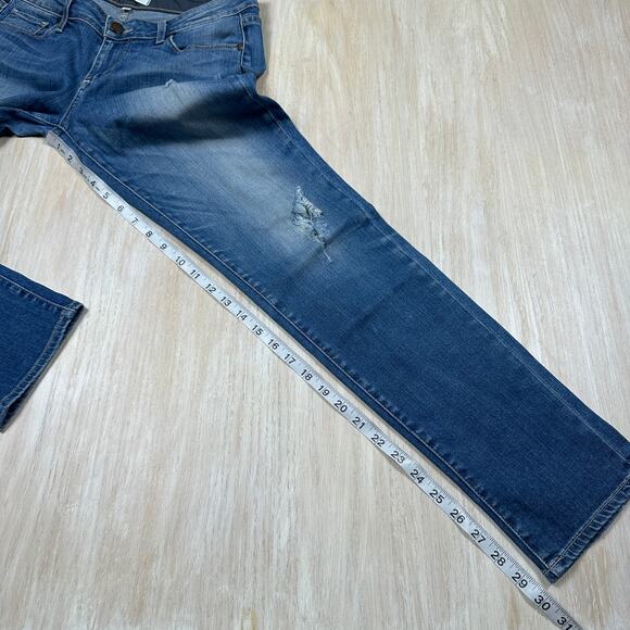 Paige Jimmy Jimmy Skinny Mid Rise Distressed Stretch Casual Blue Denim Jeans 25 - Picture 6 of 14